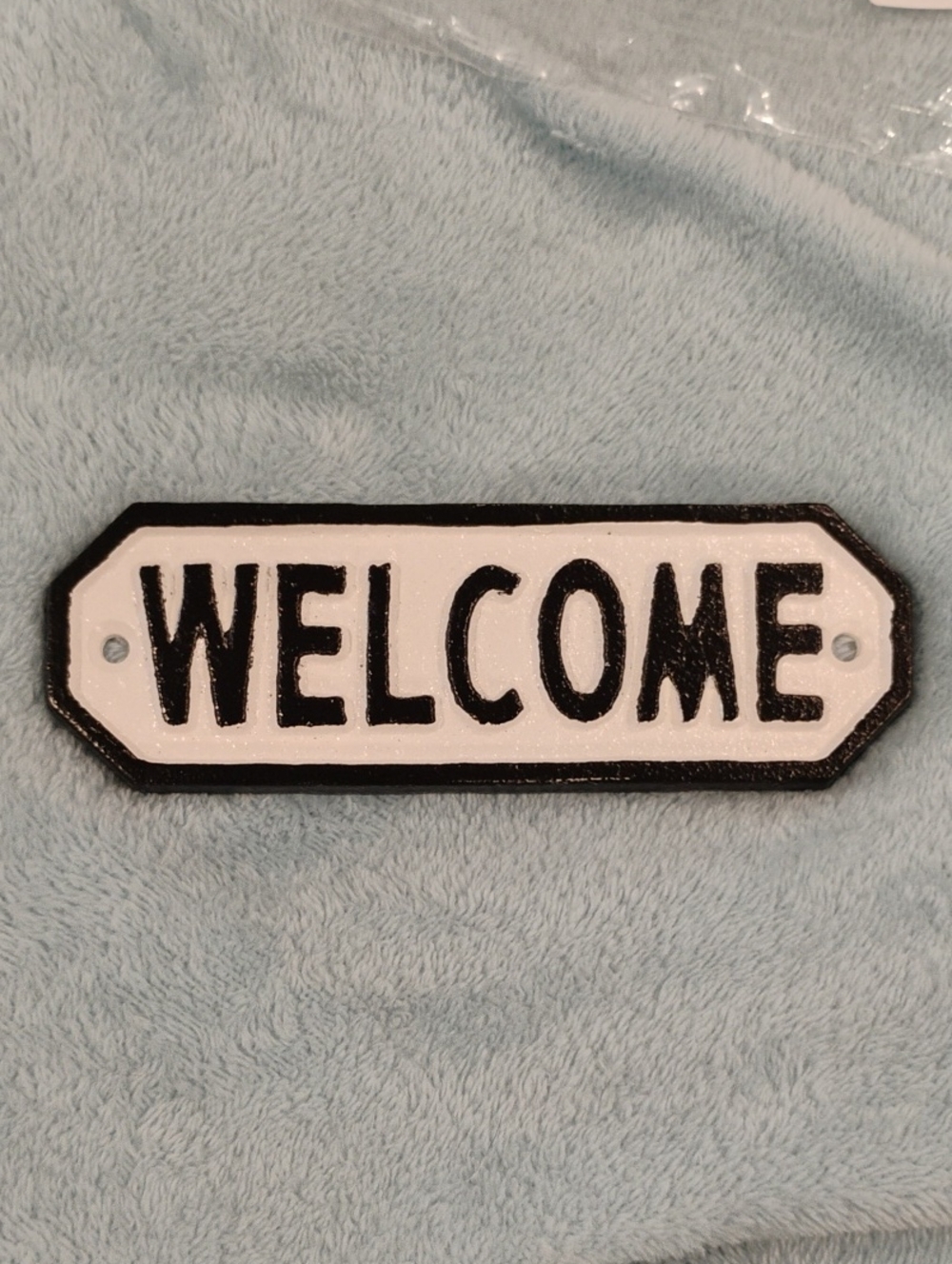 "Welcome" Cast Iron Wall Plaque